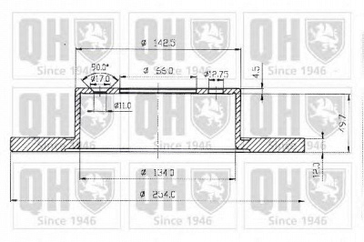 QUINTON HAZELL bdc3692 -  Тормозной диск